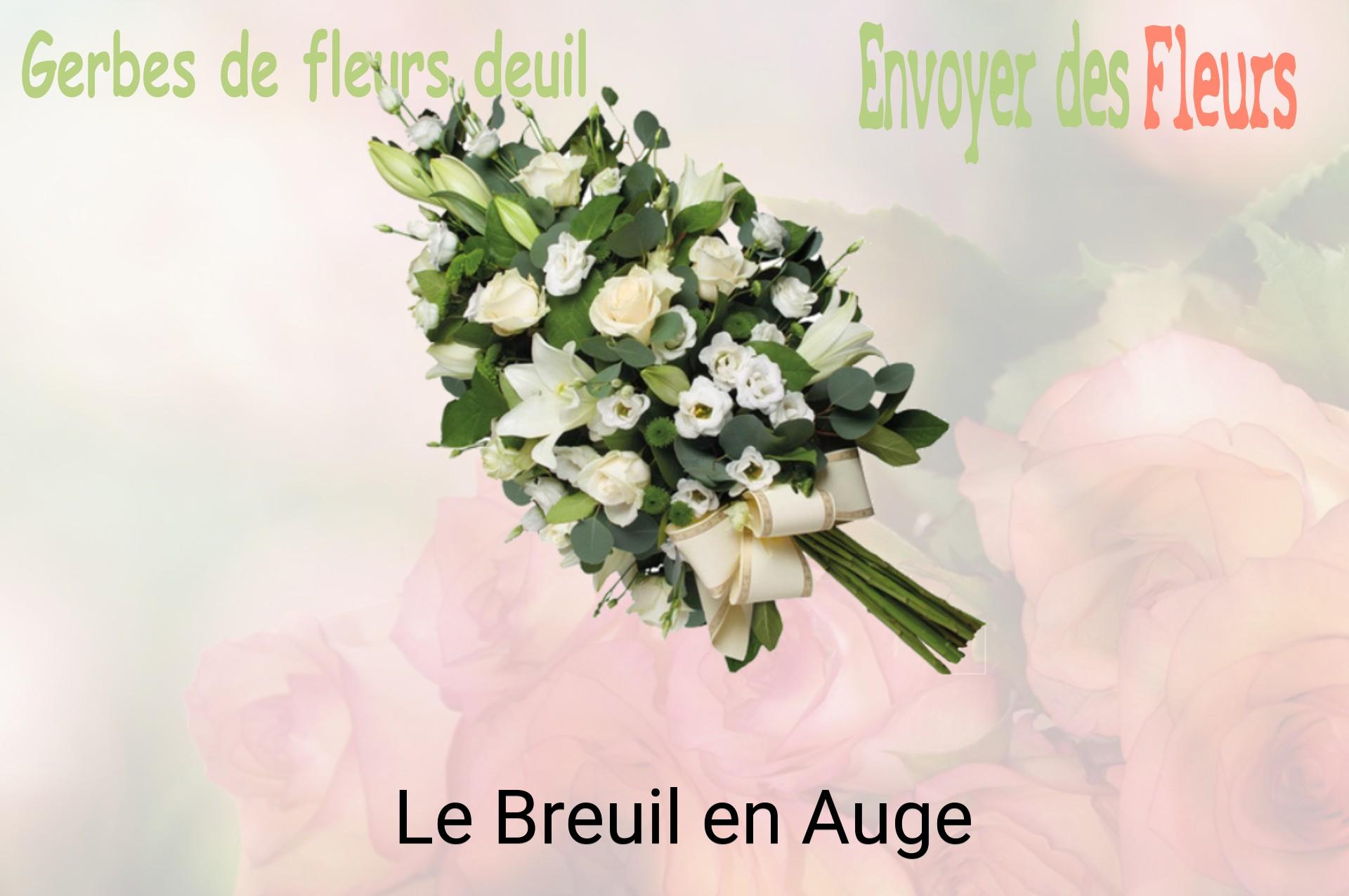 Gerbe de fleurs de deuil livrée à Le Breuil-en-Auge
